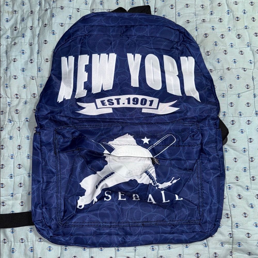 New York Baseball Blue Backpack